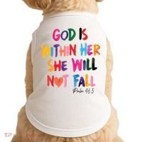 Christian God Is Within Her She Will Not Fall Christian Bible Doggie Tank thumb 0