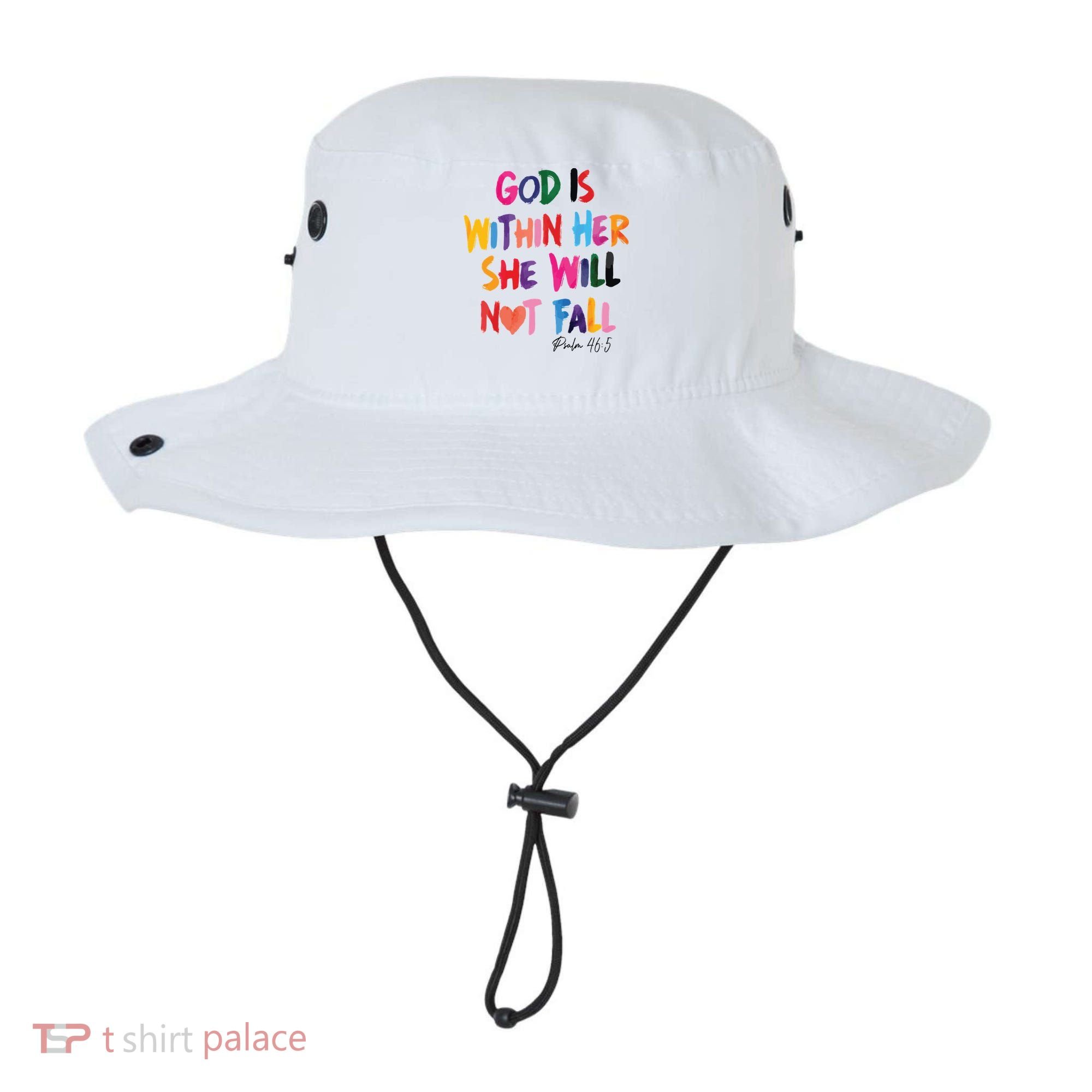 Christian God Is Within Her She Will Not Fall Christian Bible Bucket Hat
