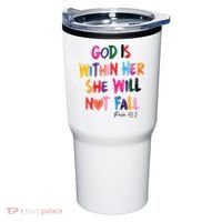 Christian God Is Within Her She Will Not Fall Christian Bible Tumbler thumb 0