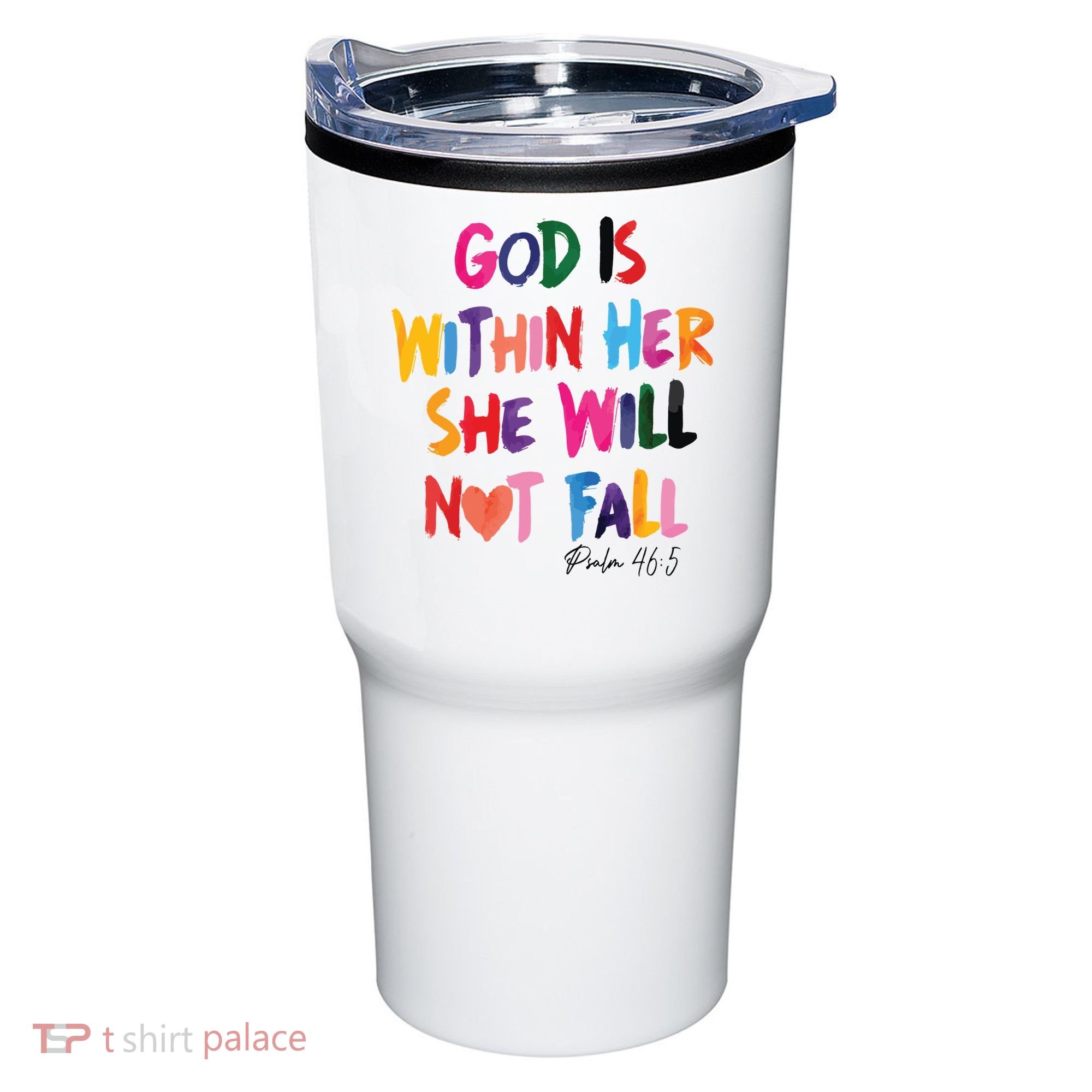 Christian God Is Within Her She Will Not Fall Christian Bible Tumbler