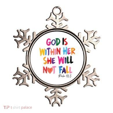 Christian God Is Within Her She Will Not Fall Christian Bible Ornament
