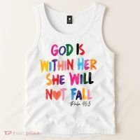 Christian God Is Within Her She Will Not Fall Christian Bible Tank Top thumb 2