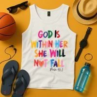 Christian God Is Within Her She Will Not Fall Christian Bible Tank Top thumb 4