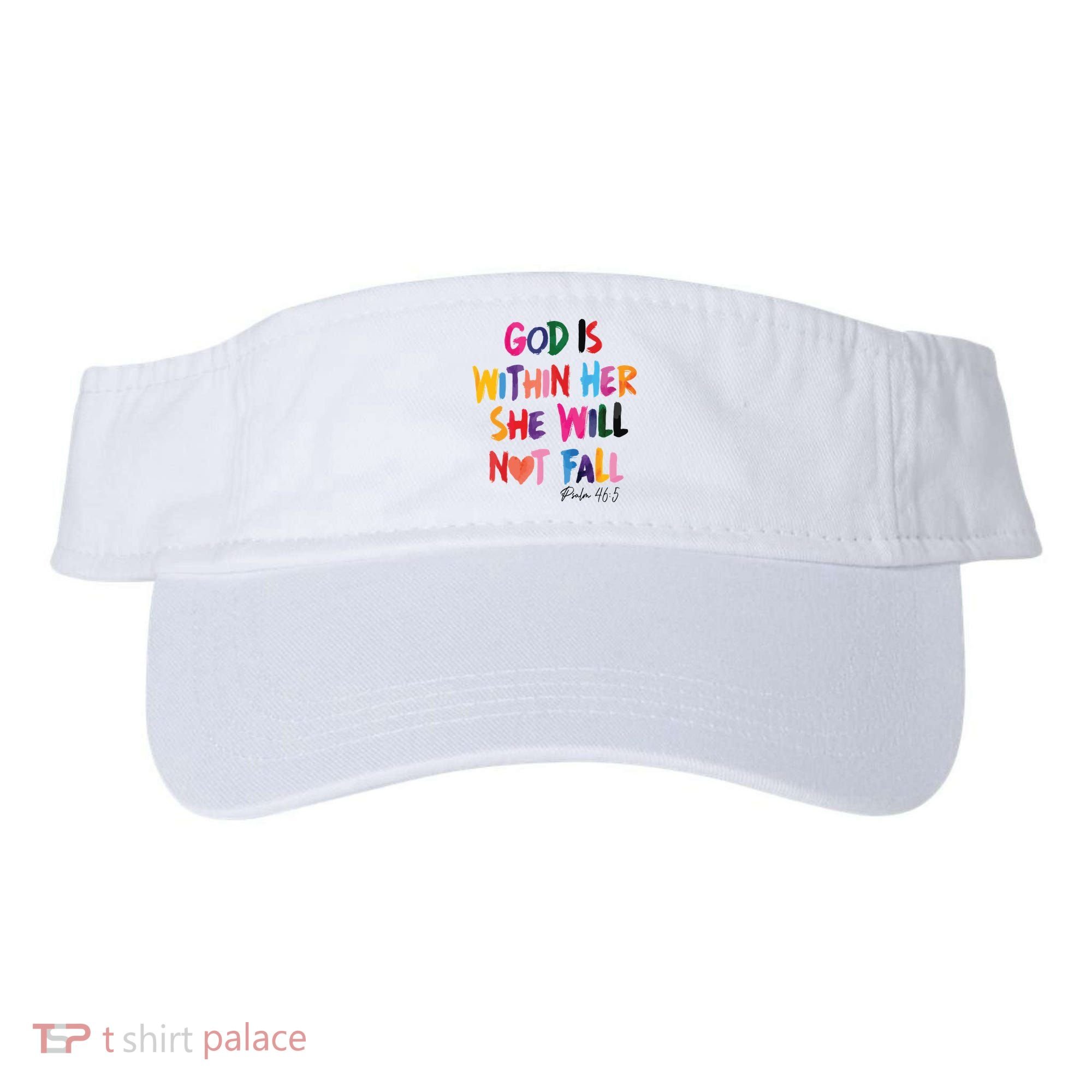 Christian God Is Within Her She Will Not Fall Christian Bible Visor