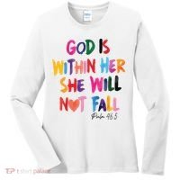 Christian God Is Within Her She Will Not Fall Christian Bible Women's Long Sleeve Shirt thumb 0
