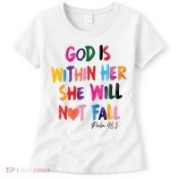 Christian God Is Within Her She Will Not Fall Christian Bible Women's T-Shirt thumb 0