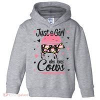 Cow Gift Just A Girl Who Loves Cows Cool Gift Toddler Hoodie thumb 0