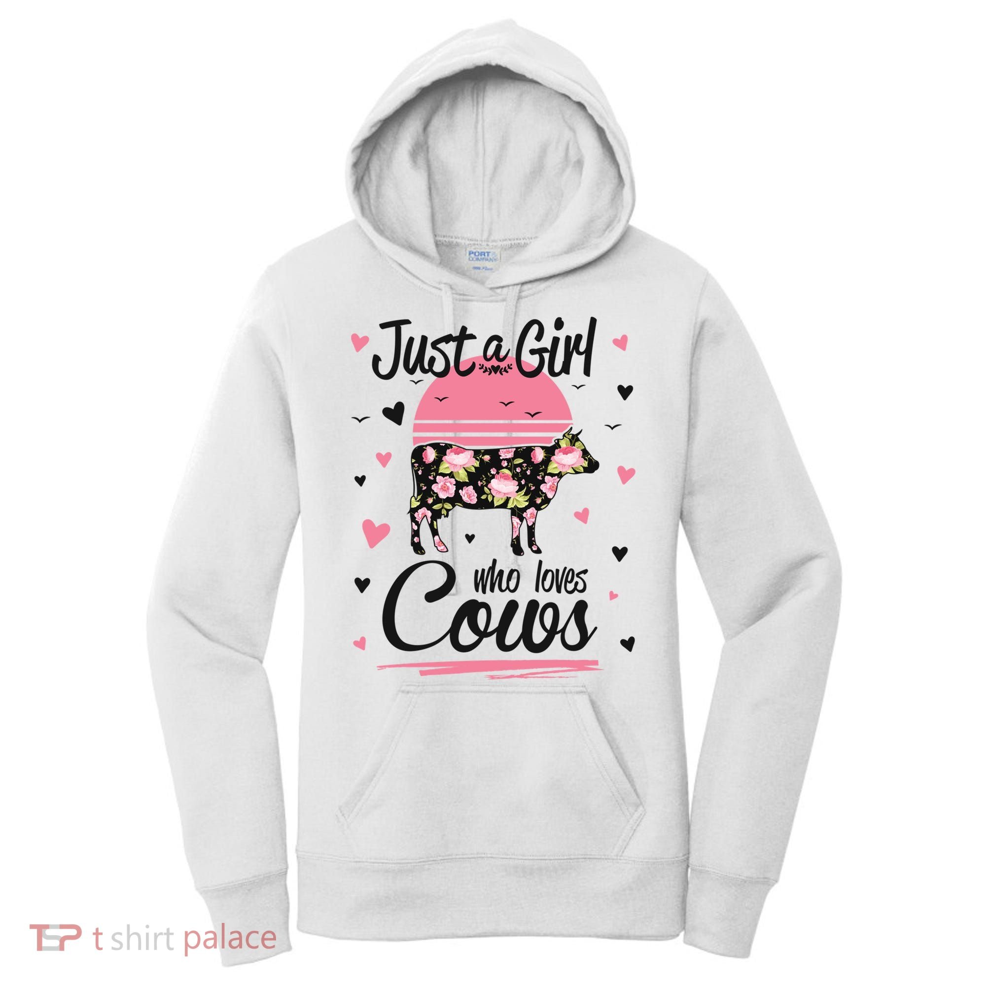 Cow Gift Just A Girl Who Loves Cows Cool Gift Women's Hoodie