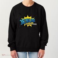 Christian Gift Jesus Is My Superhero Fun Comic Book Women's Sweatshirt thumb 0