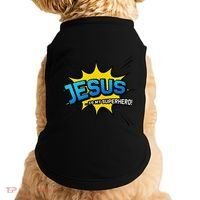Christian Gift Jesus Is My Superhero Fun Comic Book Doggie Tank thumb 0