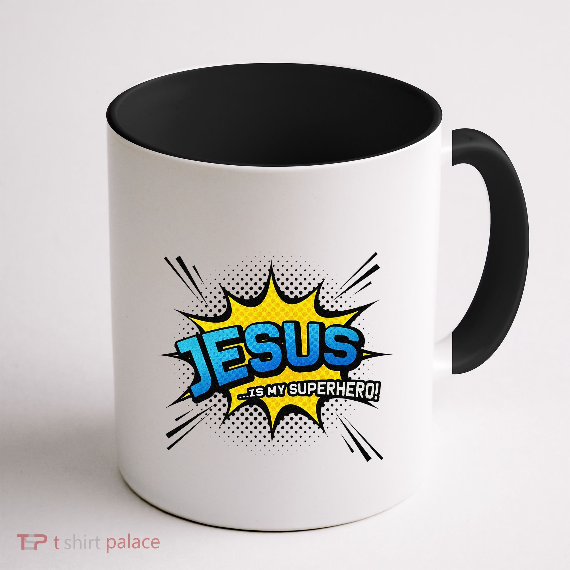 Christian Gift Jesus Is My Superhero Fun Comic Book Coffee Mug