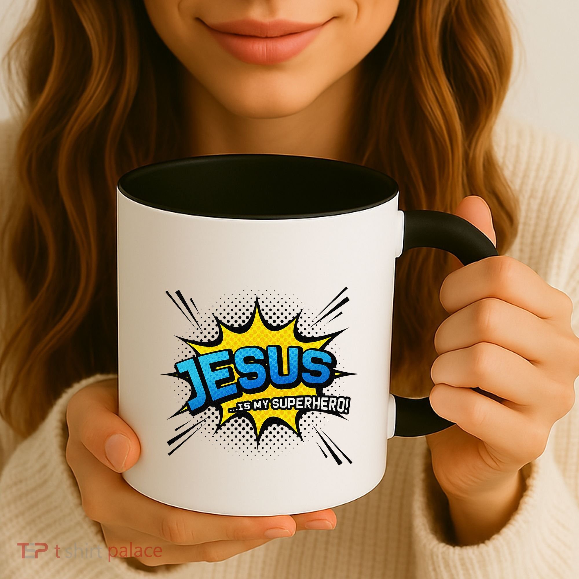 Christian Gift Jesus Is My Superhero Fun Comic Book Coffee Mug