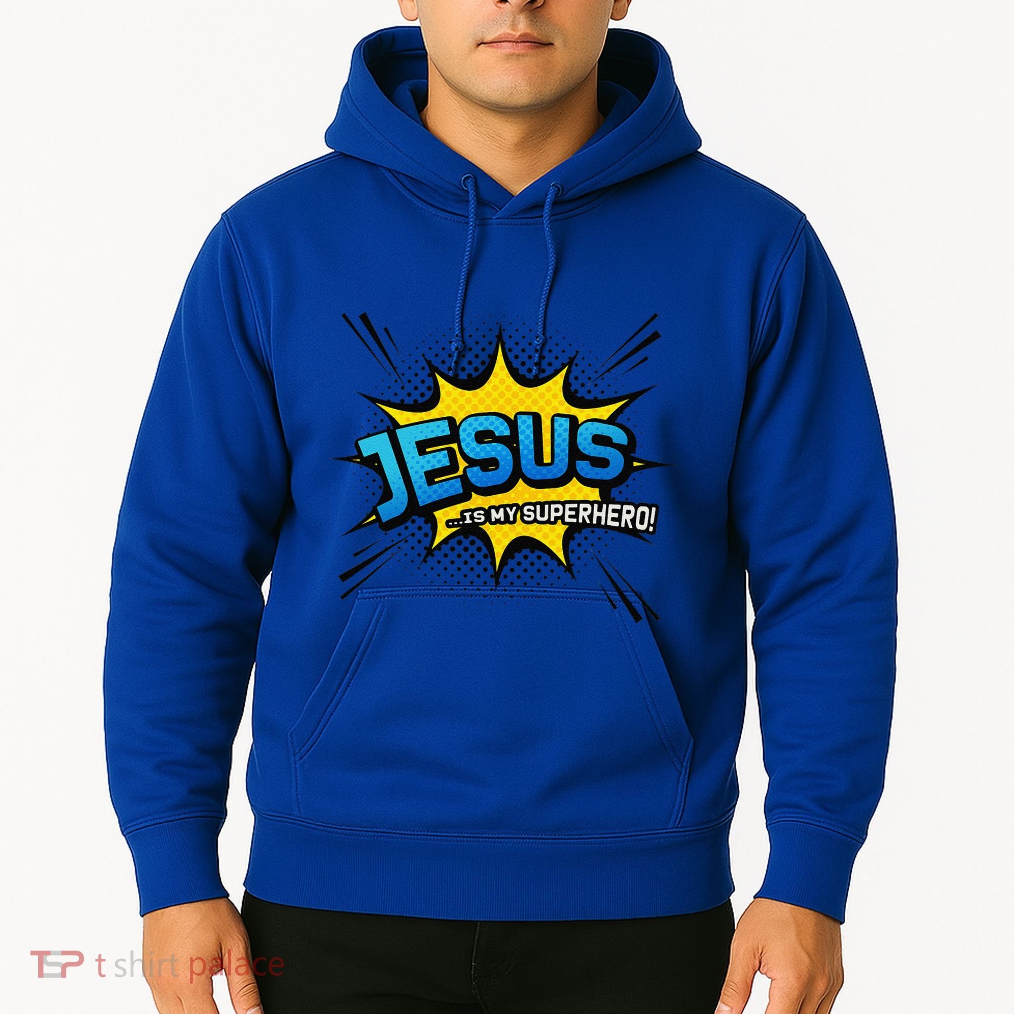 Christian Gift Jesus Is My Superhero Fun Comic Book Hoodie
