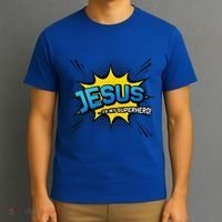 Christian Gift Jesus Is My Superhero Fun Comic Book T-Shirt thumb 3