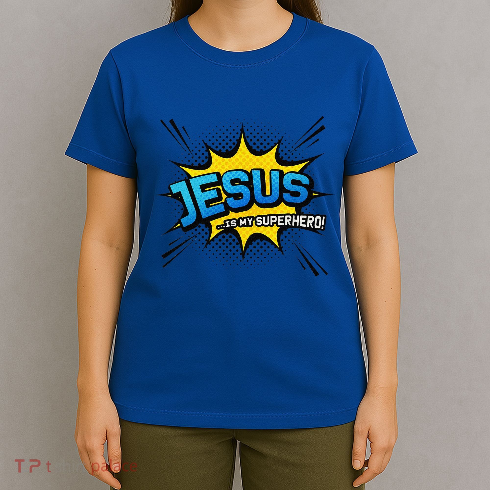 Christian Gift Jesus Is My Superhero Fun Comic Book T-Shirt