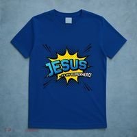 Christian Gift Jesus Is My Superhero Fun Comic Book T-Shirt thumb 5