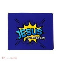 Christian Gift Jesus Is My Superhero Fun Comic Book Mousepad thumb 0