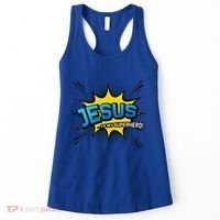 Christian Gift Jesus Is My Superhero Fun Comic Book Women's Tank Top thumb 0