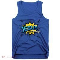 Christian Gift Jesus Is My Superhero Fun Comic Book Tank Top thumb 0