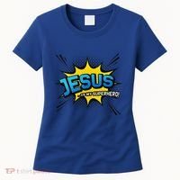 Christian Gift Jesus Is My Superhero Fun Comic Book Women's T-Shirt thumb 0