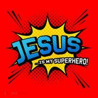 Christian Gift Jesus Is My Superhero Fun Comic Book Santa Hat thumb 1