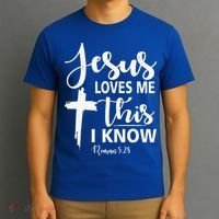 Christian Gift Jesus Love Me This I Know T-Shirt thumb 3