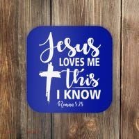 Christian Gift Jesus Love Me This I Know Coaster thumb 0