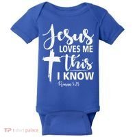 Christian Gift Jesus Love Me This I Know Baby Bodysuit thumb 0