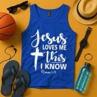Christian Gift Jesus Love Me This I Know Tank Top thumb 4