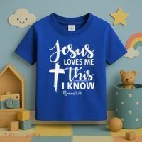 Christian Gift Jesus Love Me This I Know Toddler T-Shirt thumb 3