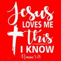 Christian Gift Jesus Love Me This I Know Santa Hat thumb 1