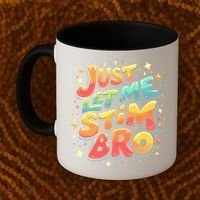 Cute Gift Just Let Me Stim Bro Groovy  Funny Autism Awareness  Coffee Mug thumb 2