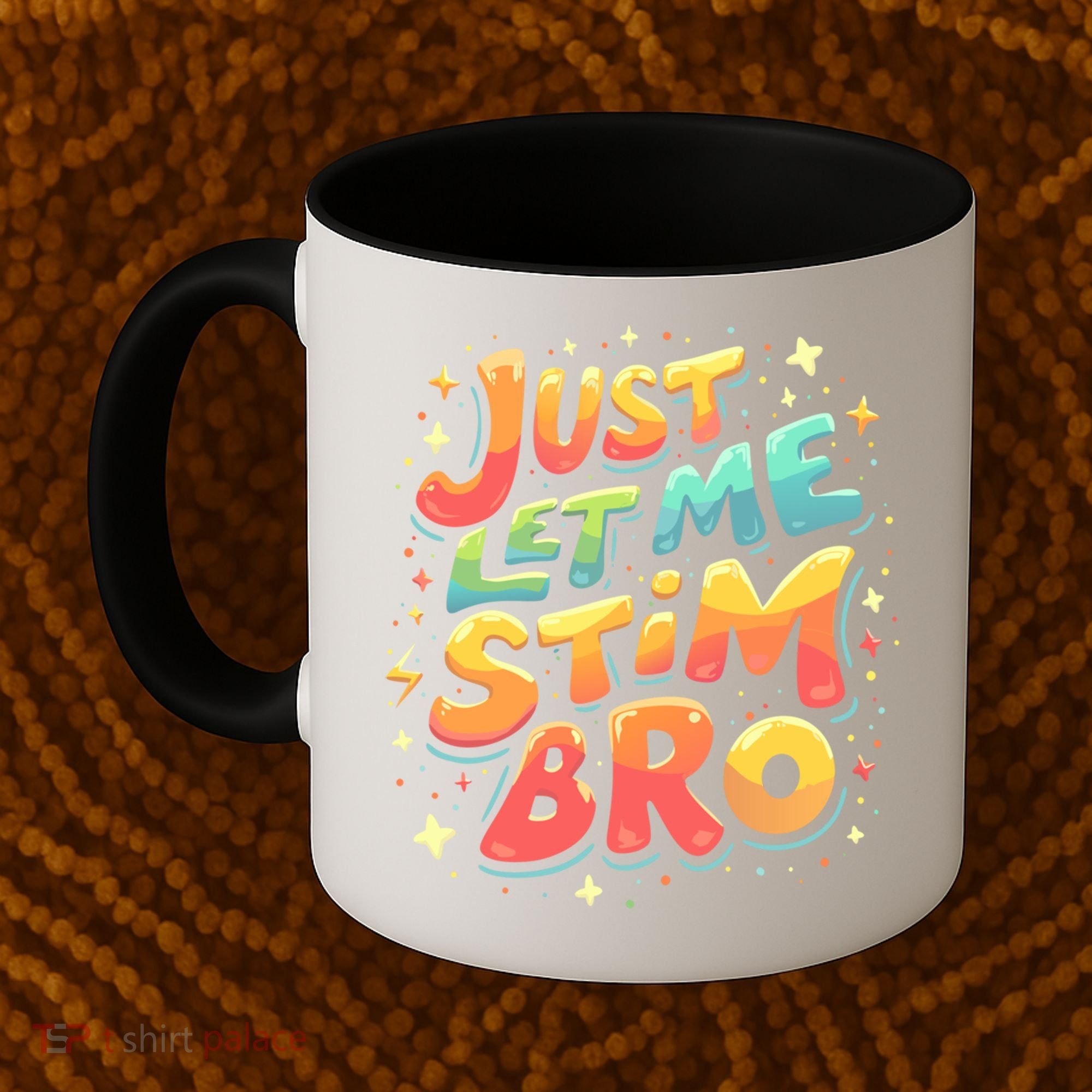 Cute Gift Just Let Me Stim Bro Groovy  Funny Autism Awareness  Coffee Mug