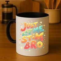 Cute Gift Just Let Me Stim Bro Groovy  Funny Autism Awareness  Coffee Mug thumb 4