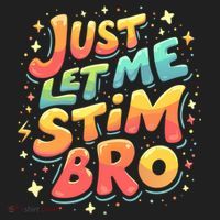 Cute Gift Just Let Me Stim Bro Groovy  Funny Autism Awareness  Golf Towel thumb 3