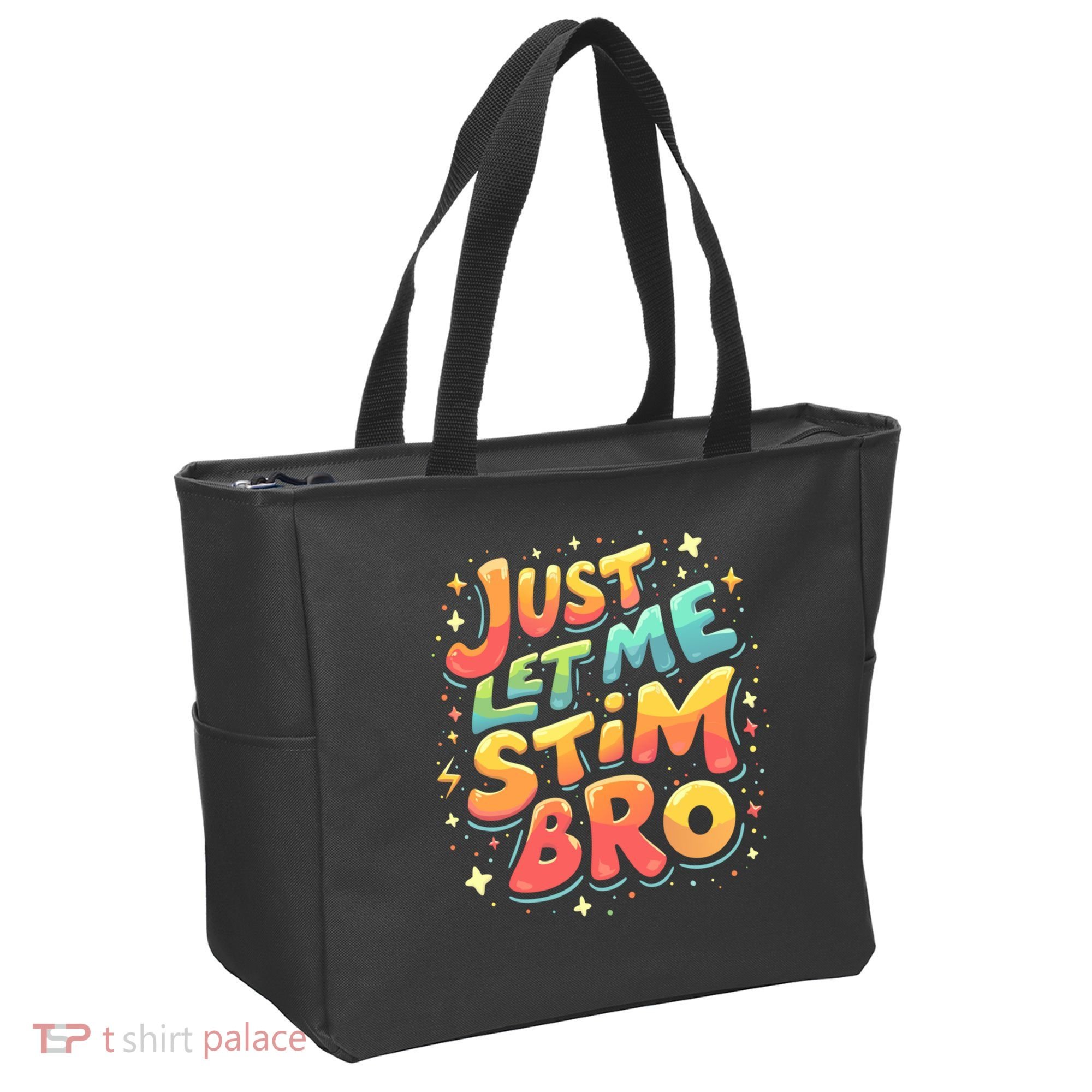 Cute Gift Just Let Me Stim Bro Groovy  Funny Autism Awareness  Tote Bag