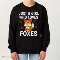 Cute Gift Just A Girl Who Loves Foxes Cute Fox Costume Women's Sweatshirt thumb 0