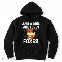 Cute Gift Just A Girl Who Loves Foxes Cute Fox Costume Hoodie thumb 0