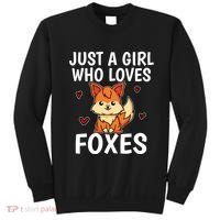 Cute Gift Just A Girl Who Loves Foxes Cute Fox Costume Sweatshirt thumb 0