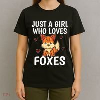 Cute Gift Just A Girl Who Loves Foxes Cute Fox Costume T-Shirt thumb 4