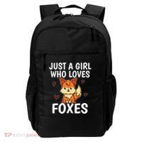 Cute Gift Just A Girl Who Loves Foxes Cute Fox Costume Backpack thumb 0
