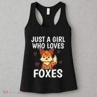 Cute Gift Just A Girl Who Loves Foxes Cute Fox Costume Women's Tank Top thumb 3