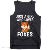 Cute Gift Just A Girl Who Loves Foxes Cute Fox Costume Tank Top thumb 0
