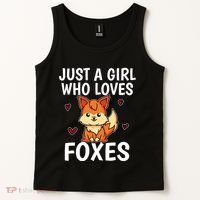 Cute Gift Just A Girl Who Loves Foxes Cute Fox Costume Tank Top thumb 2