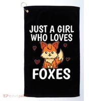 Cute Gift Just A Girl Who Loves Foxes Cute Fox Costume Golf Towel thumb 0