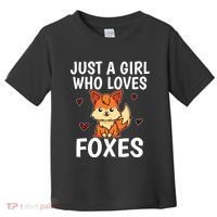 Cute Gift Just A Girl Who Loves Foxes Cute Fox Costume Toddler T-Shirt thumb 0