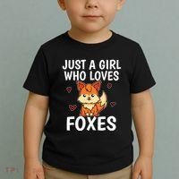 Cute Gift Just A Girl Who Loves Foxes Cute Fox Costume Toddler T-Shirt thumb 2