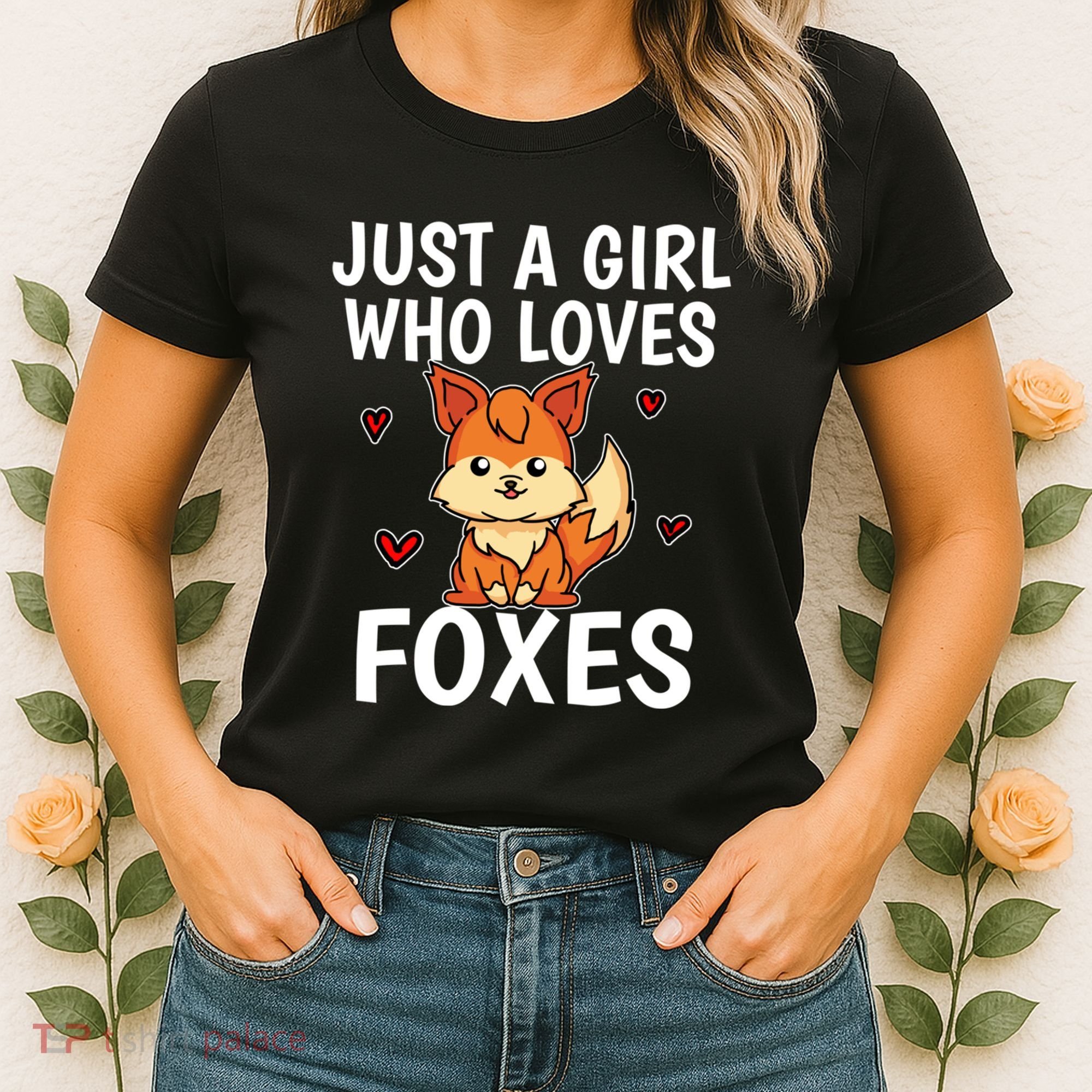 Cute Gift Just A Girl Who Loves Foxes Cute Fox Costume Women's T-Shirt