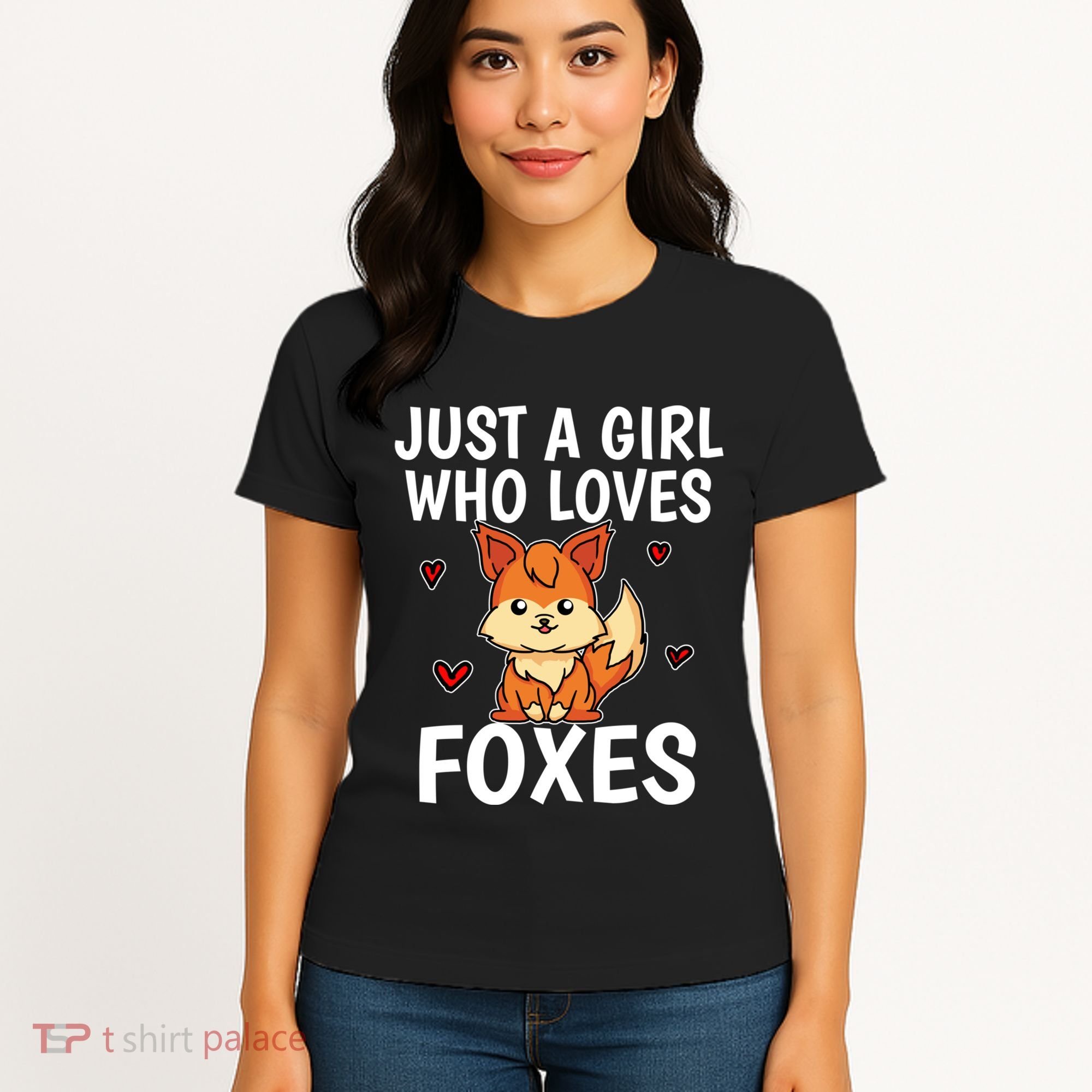 Cute Gift Just A Girl Who Loves Foxes Cute Fox Costume Women's T-Shirt