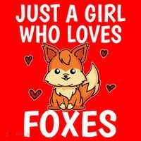 Cute Gift Just A Girl Who Loves Foxes Cute Fox Costume Santa Hat thumb 1